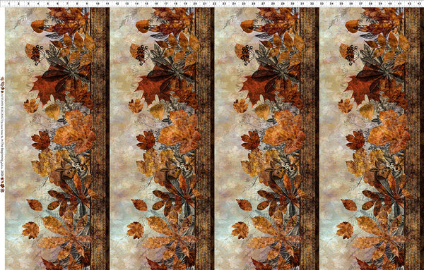 Autumn Elegance - Multicolor Leaf Border