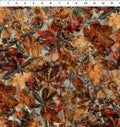 Autumn Elegance - Multicolor Leaves and Toile