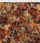 Autumn Elegance - Multicolor Leaves and Toile