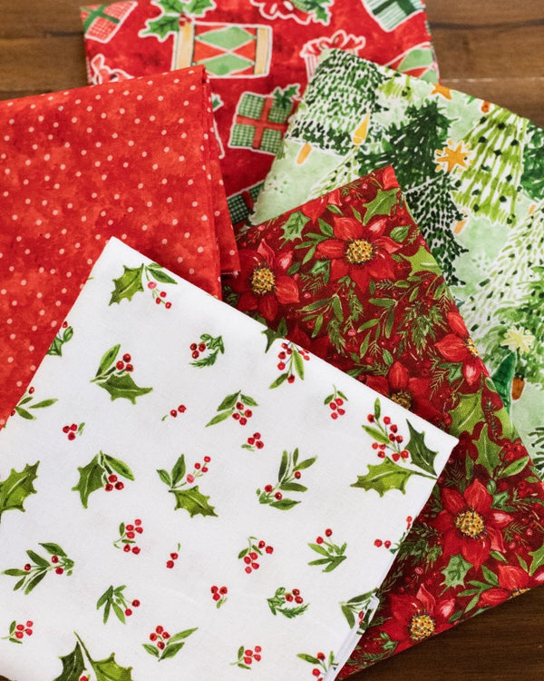 Snowy Greetings 5 pc Fat Quarter Bundle