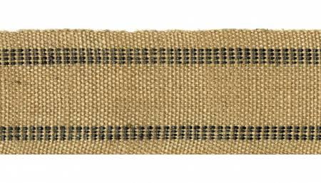 Jute Webbing Natural With Black Stripe 3-1/2in x 72yds
