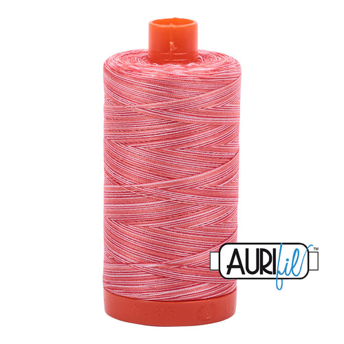 Aurifil Variegated Strawberry Parfait Cotton Thread - 4668