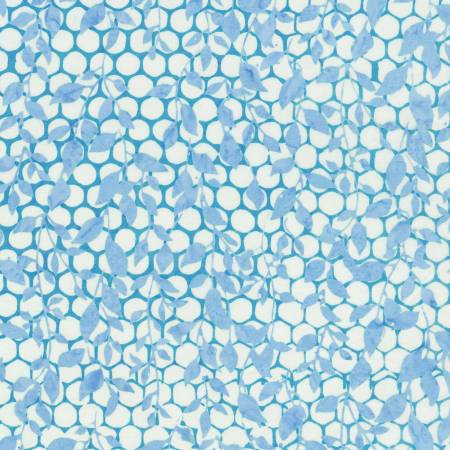 Azula Batiks Honeycomb and Leaves - Periwinkle - 19774-61