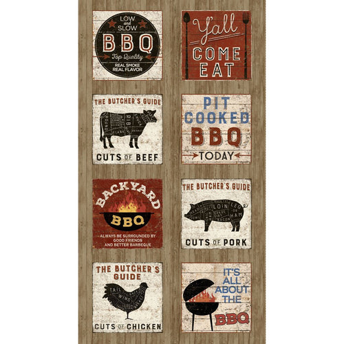 Backyard BBQ Digital 9" Blocks in 24" Panel