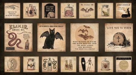 Black Gothic Halloween Digital Blocks