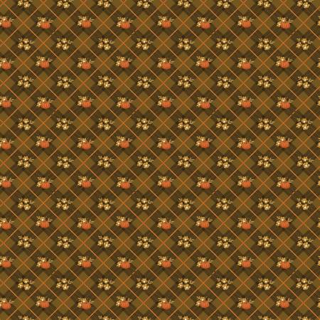 Bountiful Pumpkin Plaid Suede