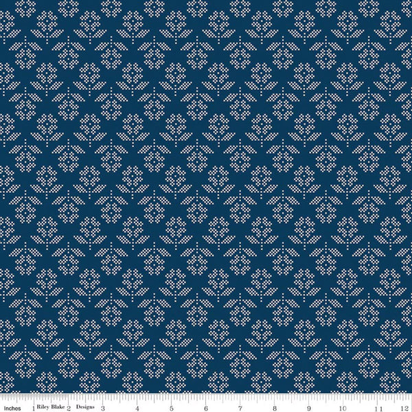 Denim & Daisy Flowers Oxford Blue