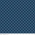 Denim & Daisy Flowers Gingham Oxford Blue