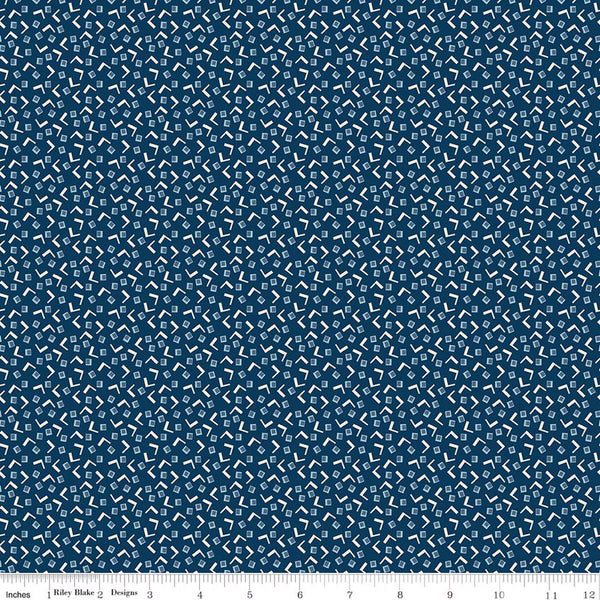 Denim & Daisy Tiny Squares Oxford Blue