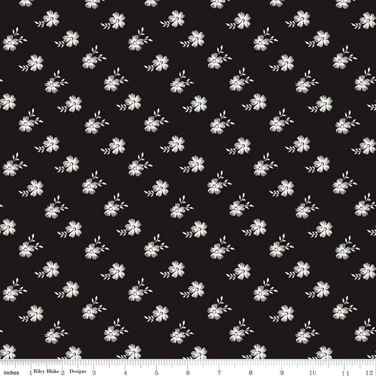 Moonlit Trellis Blossoms Black