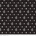Moonlit Trellis Criss Cross Floral Black