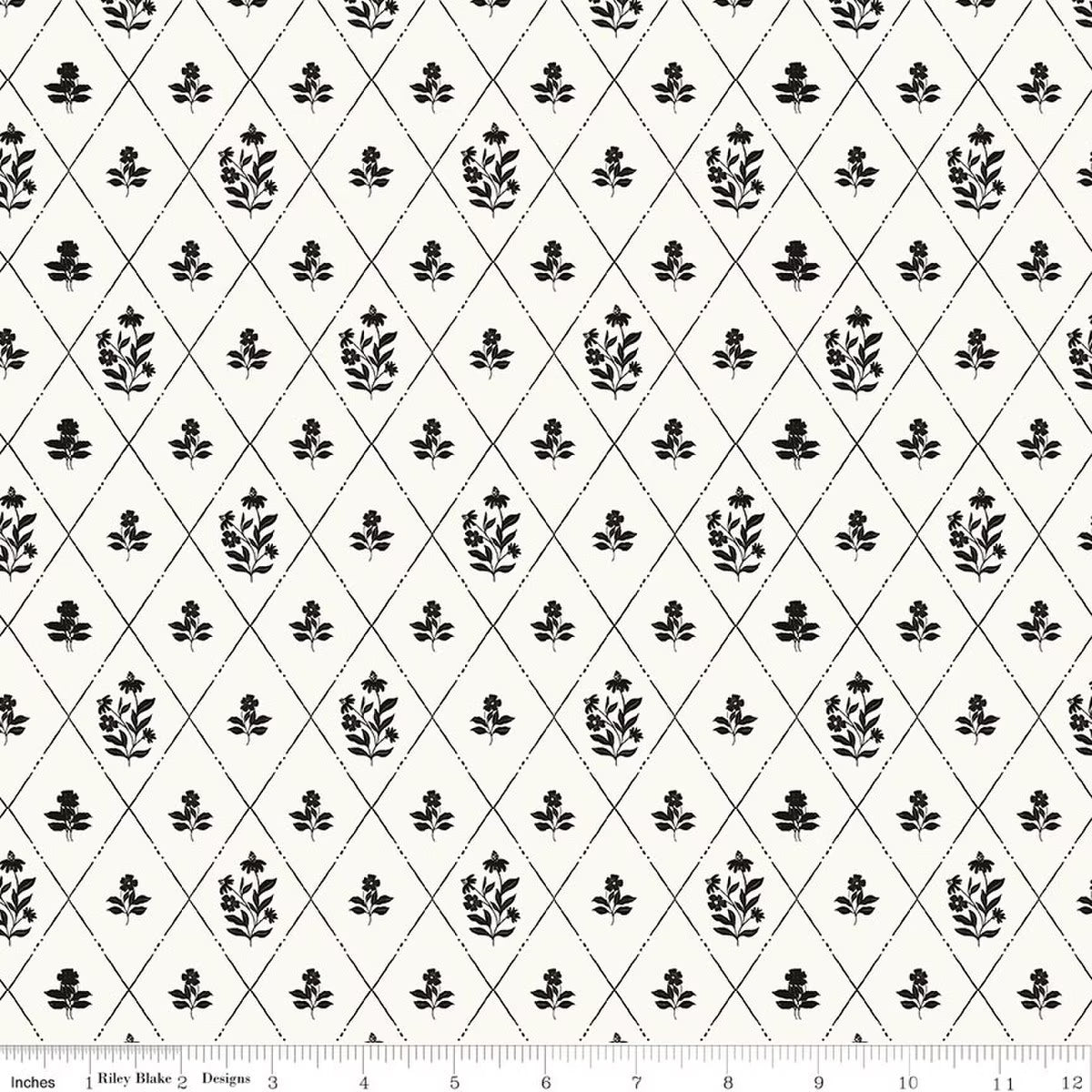 Moonlit Trellis Criss Cross Floral Cloud
