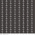 Moonlit Trellis Floral Stripe Black