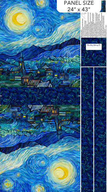 Starry Night Dark Blue Multi Tote Bag
