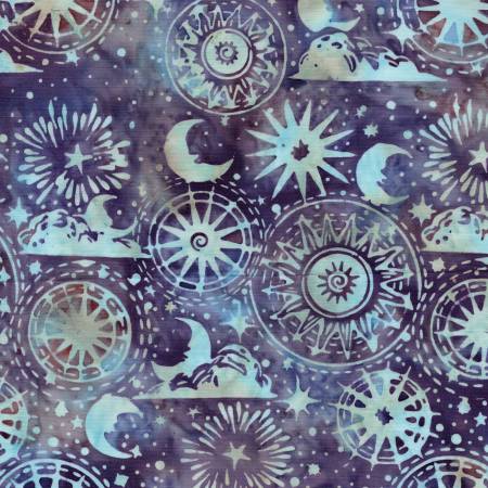 Cosmic Shapes Purple Urchin Batik