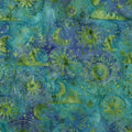 Cosmic Shapes Teal Cerulean Batik
