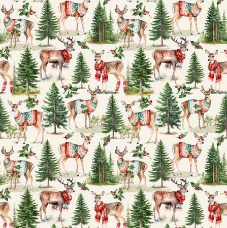 Cream Deer In Sweaters
