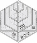 Creative Grids Hexagon Trim Tool 2in 4in 6in 8in With 21 Holes Ruler