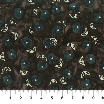 Flower Petals Batik Flowers Dark Brown 80764-36