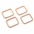 Four Rectangle Rings 1" Rose Gold