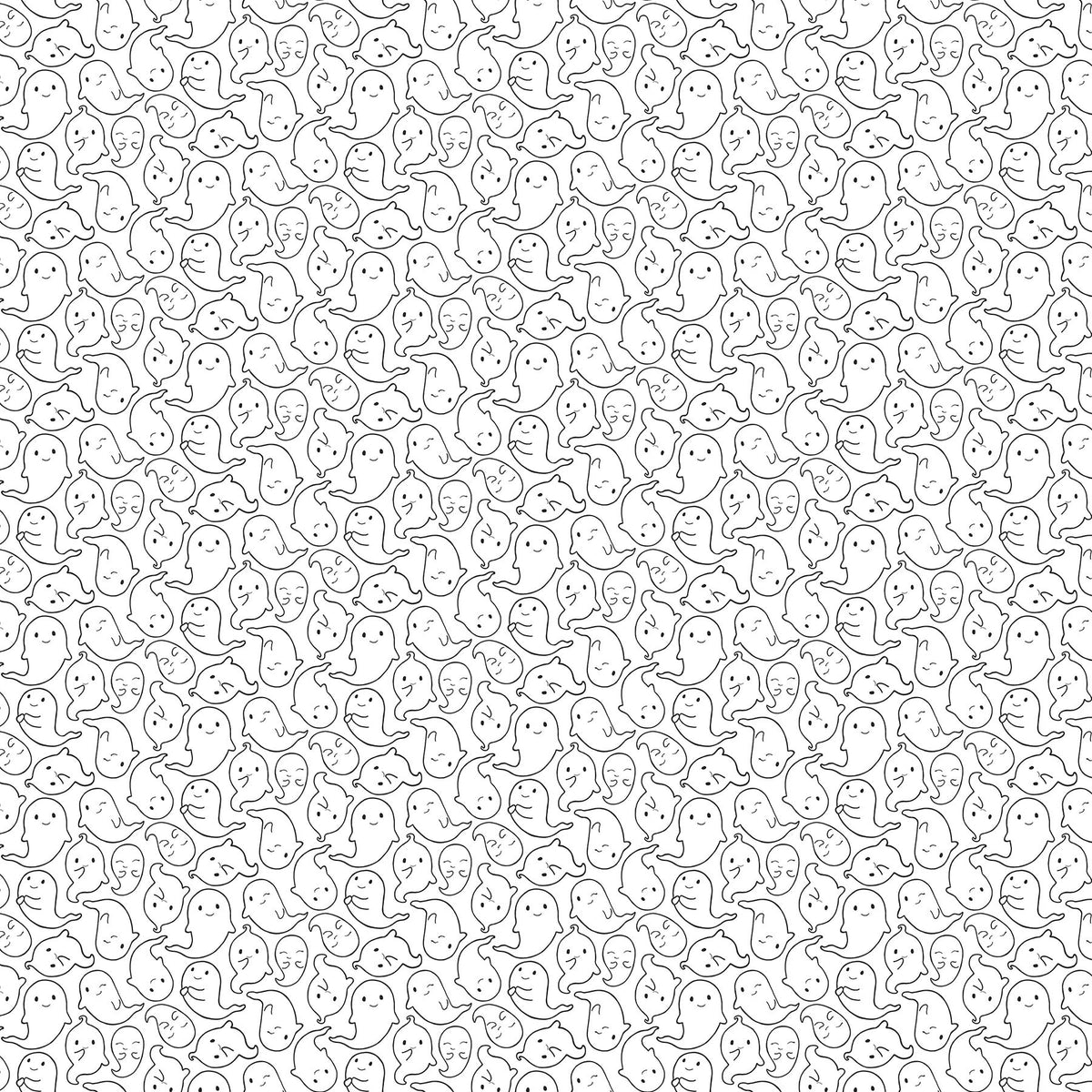 Ghost Town Ghost Outline White