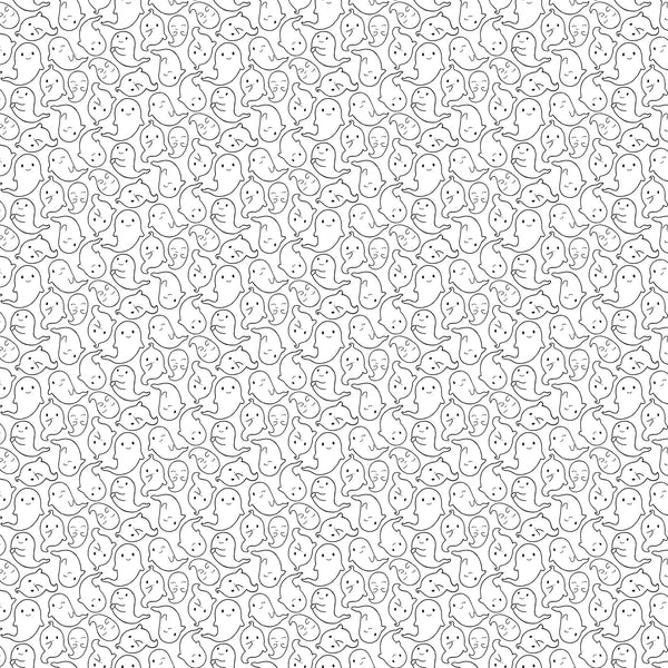 Ghost Town Ghost Outline White