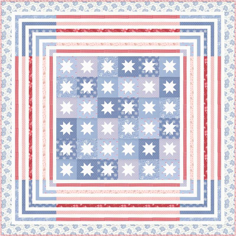 Hollyhocks Roses Kit KIT3050 Moda Precuts#1