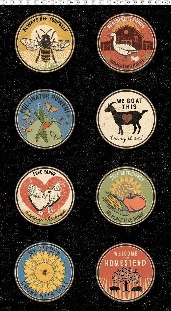 Homesteading -Digital Circle Panel 24"