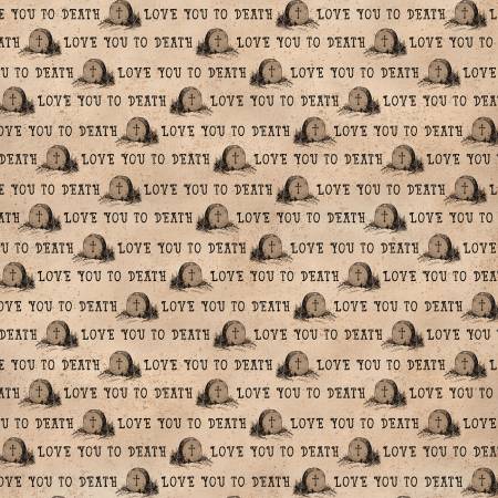 Khaki Gothic Halloween Digital Love You