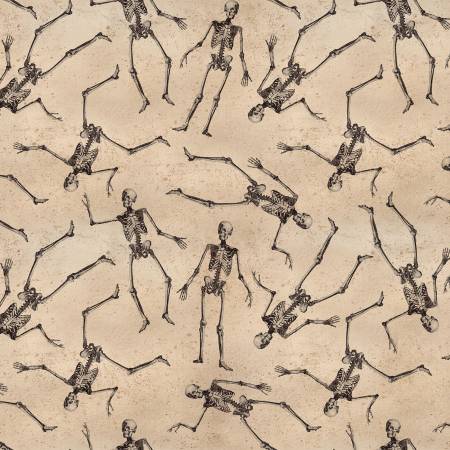 Khaki Gothic Halloween Digital Skeletons