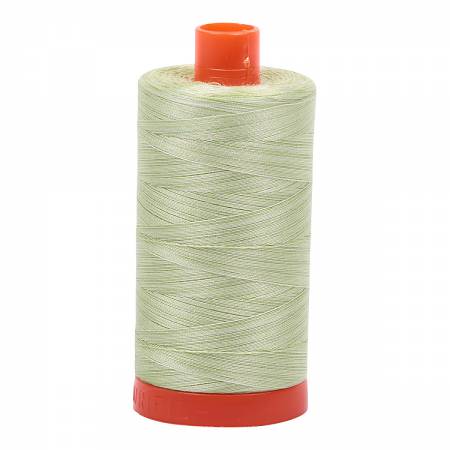 Mako Cotton Embroidery Thread 50wt 1422yds Variegated Light Spring Green 3320