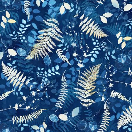 Naturescape Digital Ferns Light Navy