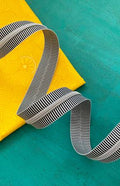 Orange Stripe Zipper Tape with Nickel Teeth