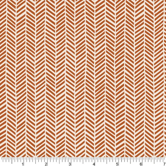 Cozy Forest -Chevron Rust