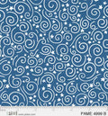 Patchwork Americana Swirls Blue