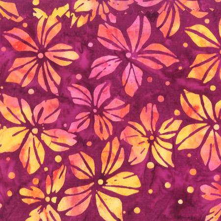 Plum Tropical Batik