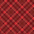 Poinsettias at Christmas Plaid Red Foil