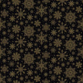 Poinsettias at Christmas Snowflakes Black Foil