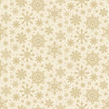Poinsettias at Christmas Snowflakes Cream Foil