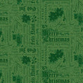 Poinsettias at Christmas Text Green