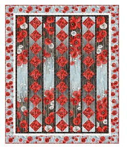 Poppy Meadow Quilt Kit  48 X 51"