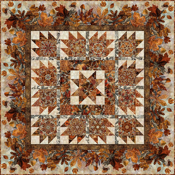 Autumn Star X Autumn Elegance Quilt Kit 51 x 51"