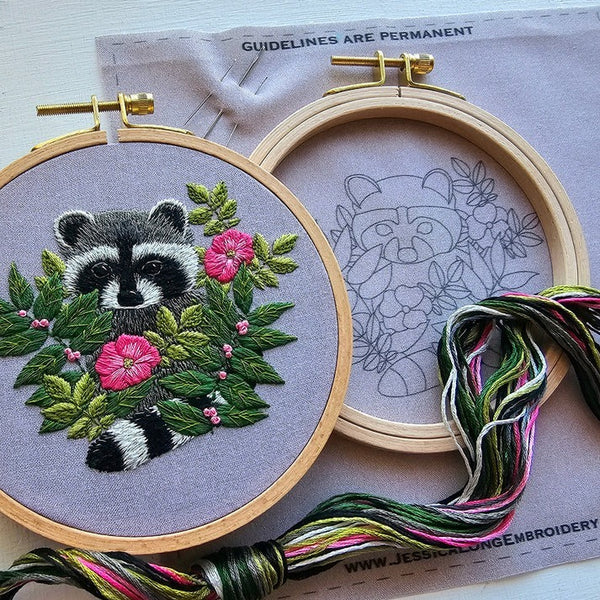 Raccoon Embroidery Kit