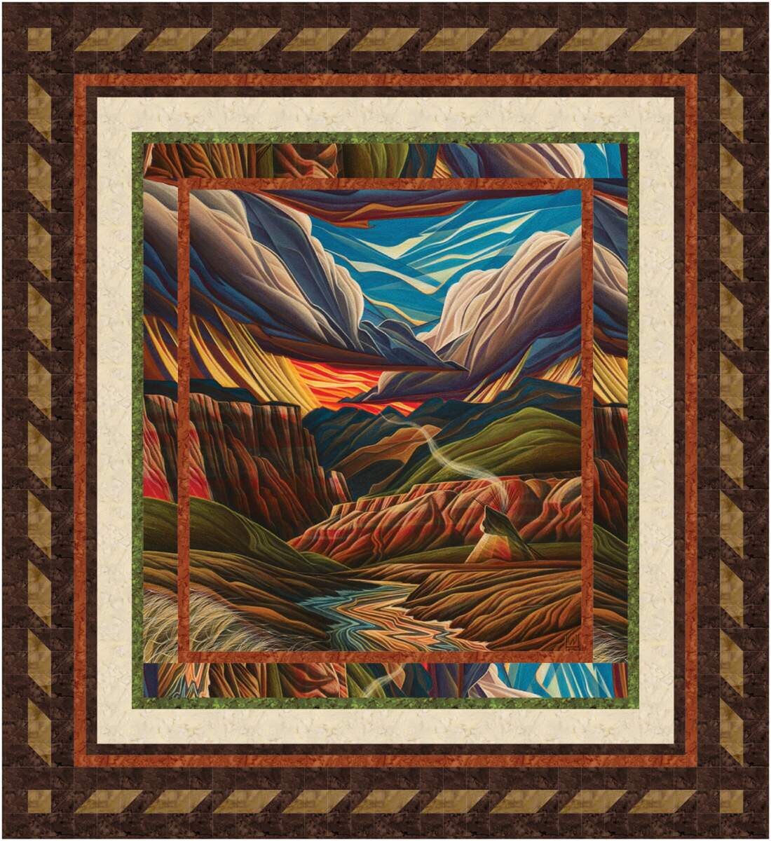 River Encampment Quilt Kit 66 x 72"