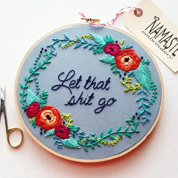 Rose Wreath Embroidery Kit