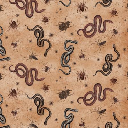 Rust Gothic Halloween Digital Snakes & Bugs