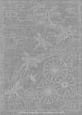 Sashiko Cloth Twilight Dragonfly Black