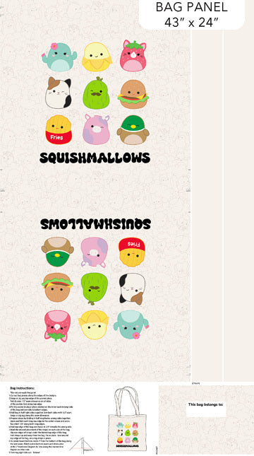 Squishmallows - Canvas bag panel