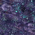 Stars and Swirls Purple Grape Batik