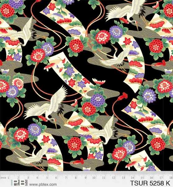 Tsuru - Cranes & Ribbons - Metallic
